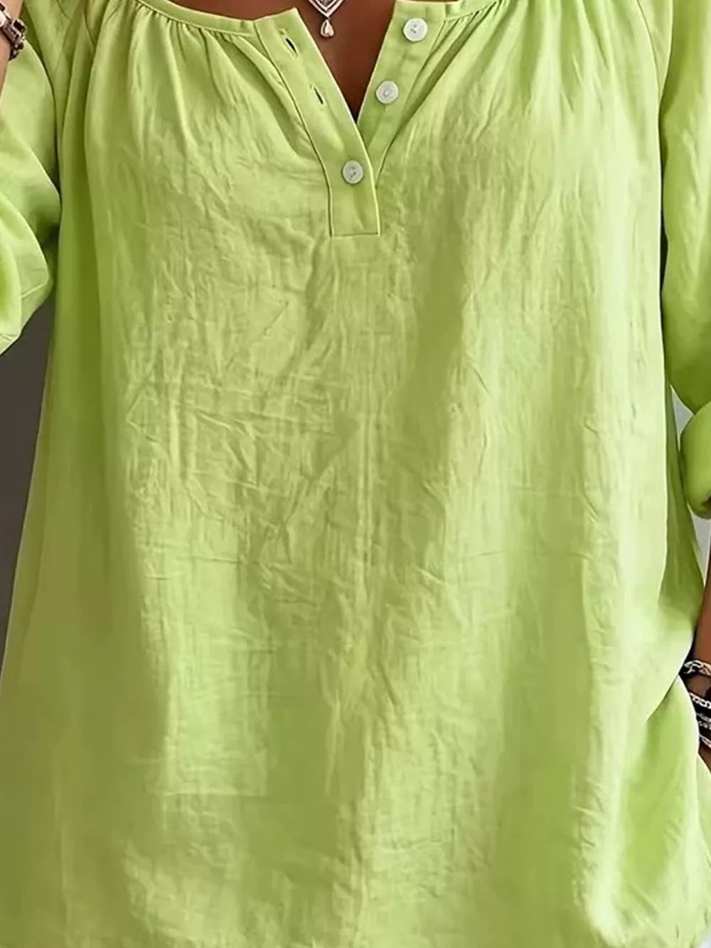 Button Detail Long Sleeve Top, image 12
