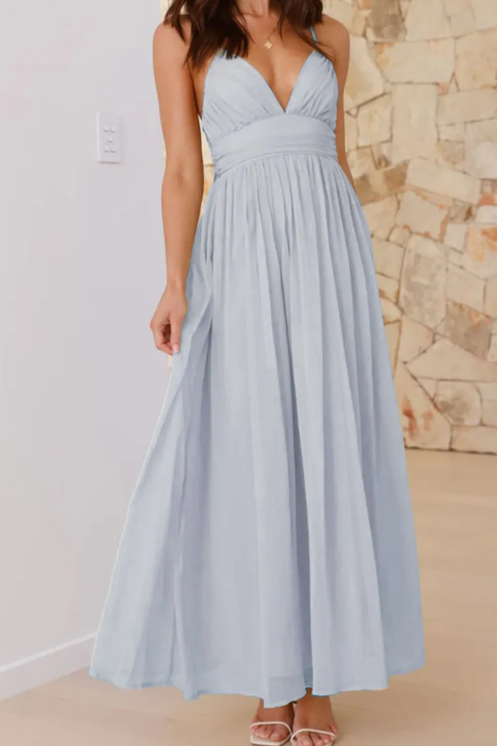 Ruched V-Neck Cami Dress, image 12
