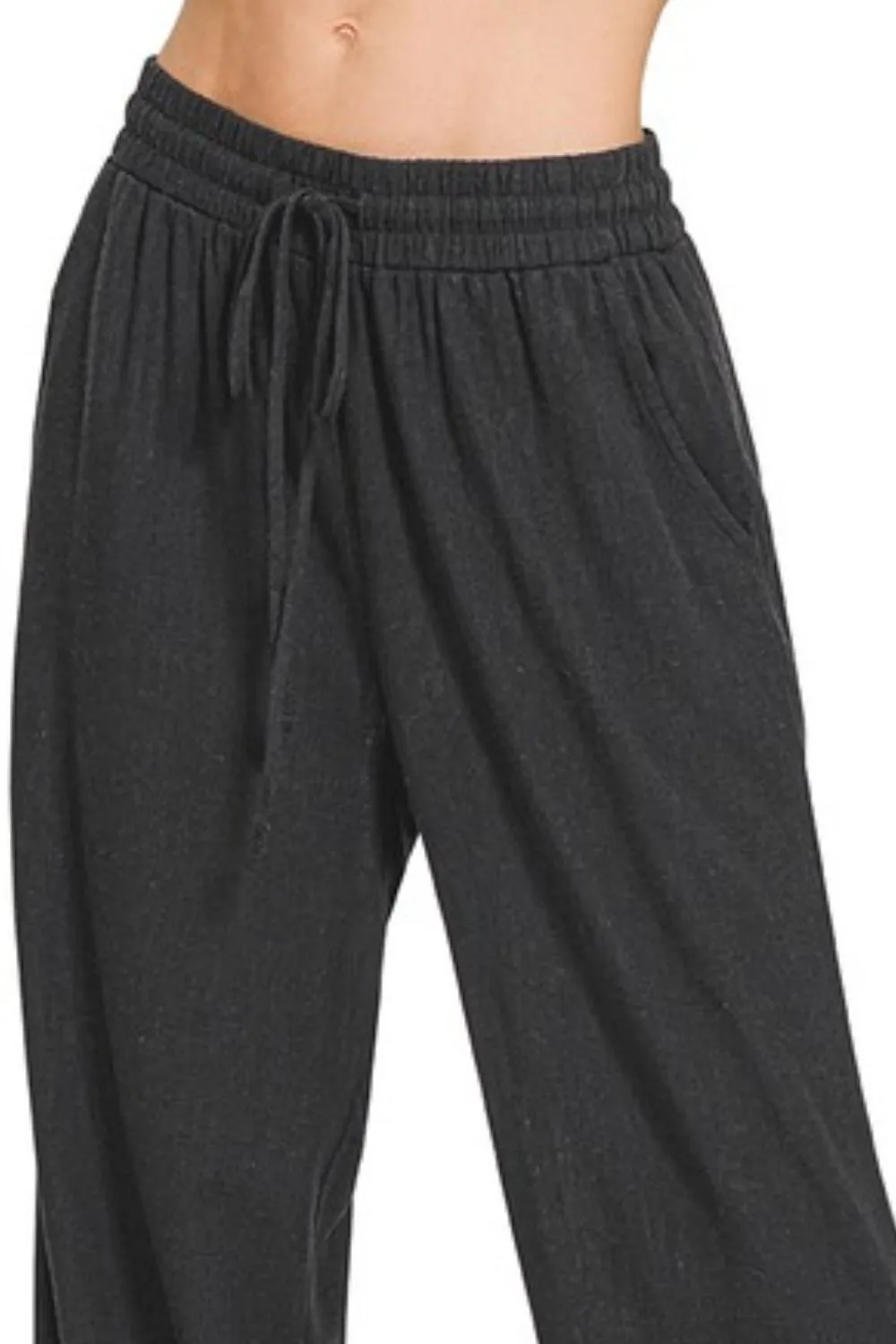 Linen Drawstring Pants, image 2