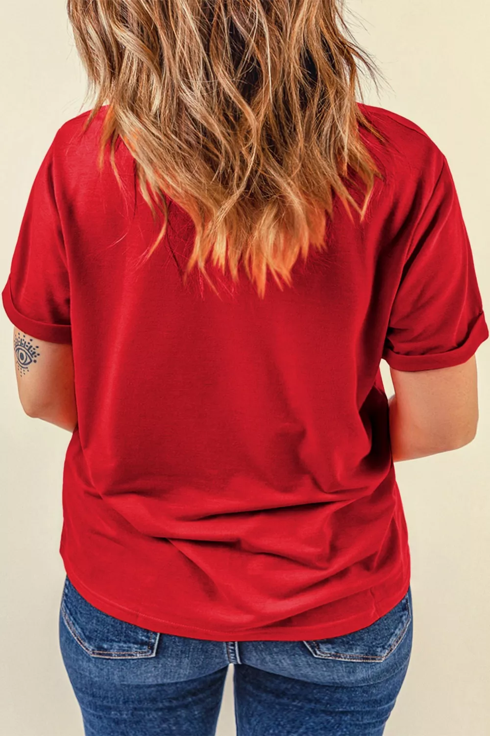 XOXO Checkered Ribbon Bow Print Valentines Day T Shirt, image 5