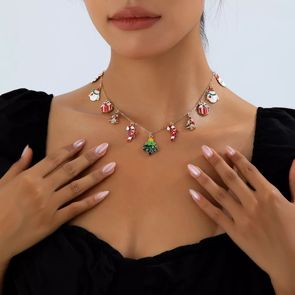 Christmas Charm Alloy Necklace, image 2