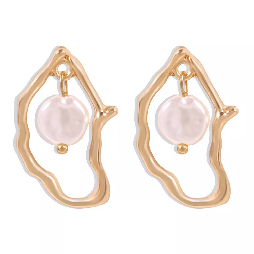 18K Gold-Plated Pearl Earrings, image 5