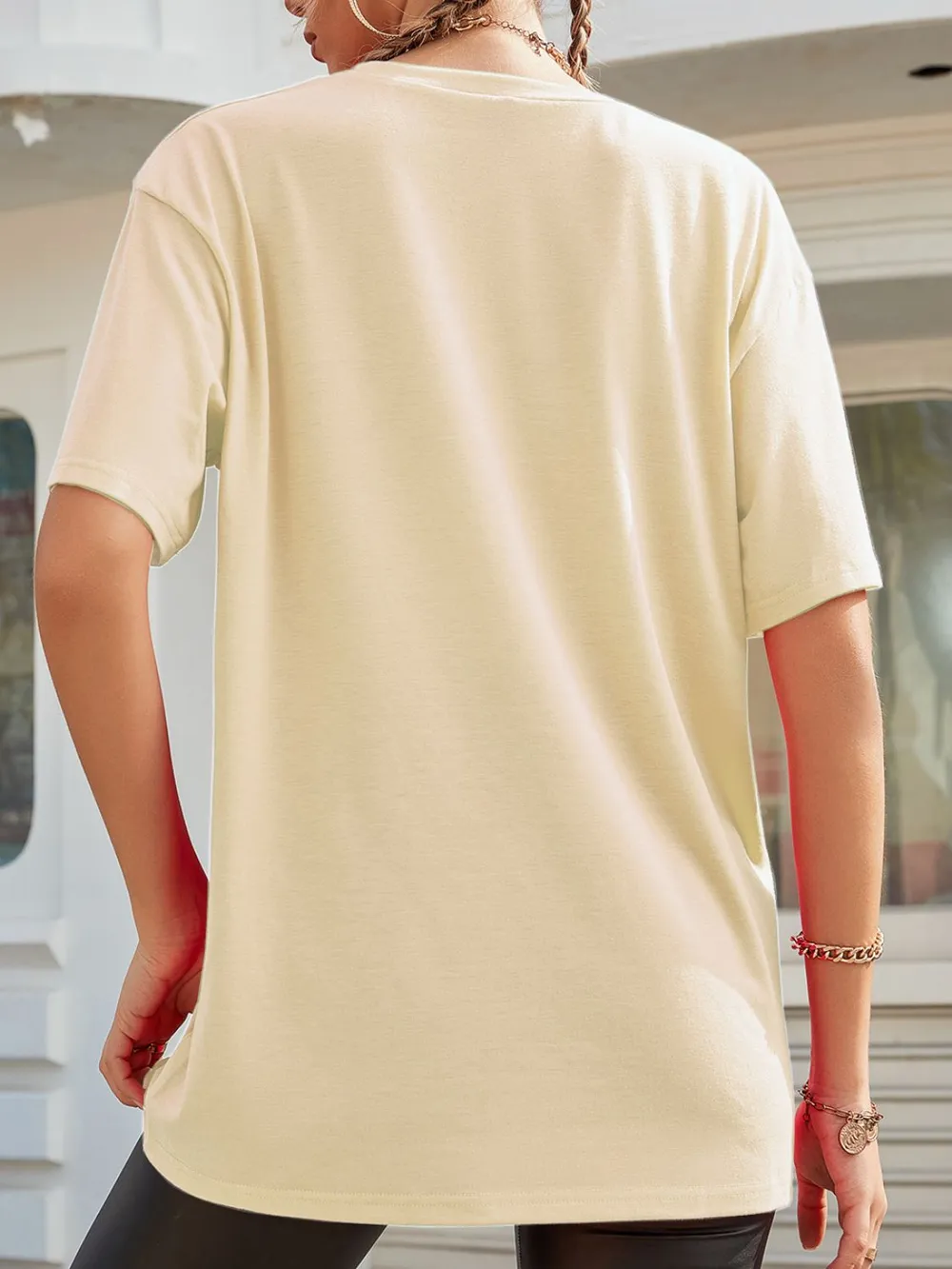 Graphic Round Neck Half Sleeve T-Shirt, image 4