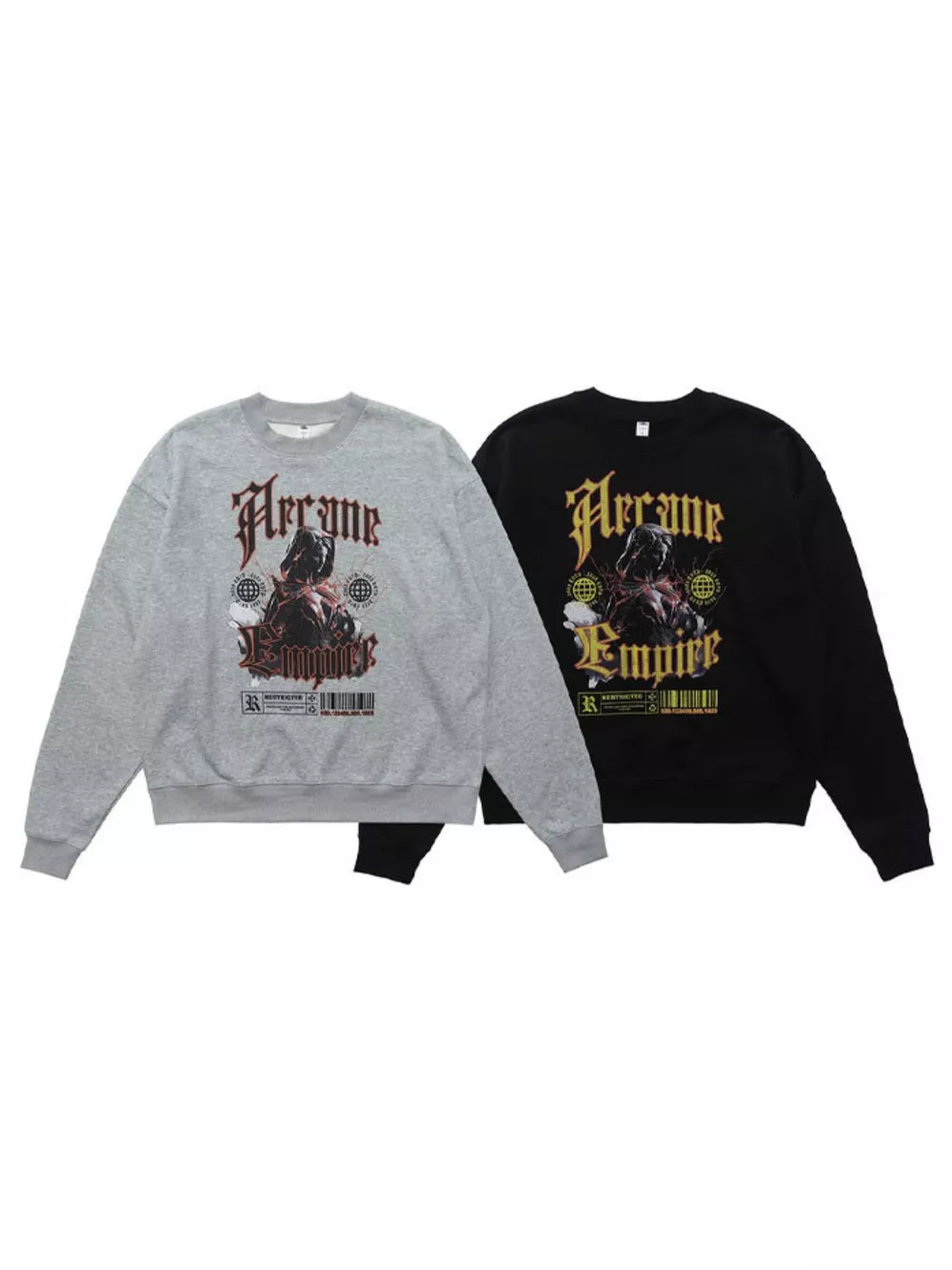 Men's Gothic Graphic Crewneck Sweatshirt, image 5