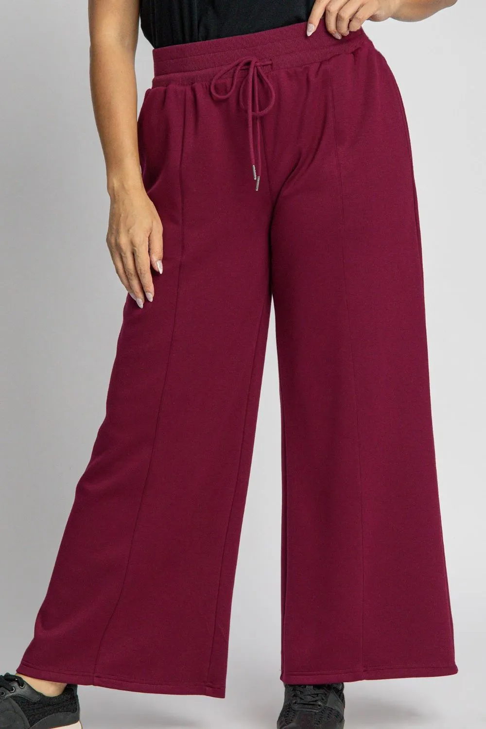 Full Size Drawstring Wide Leg Pants with Pockets, image 4