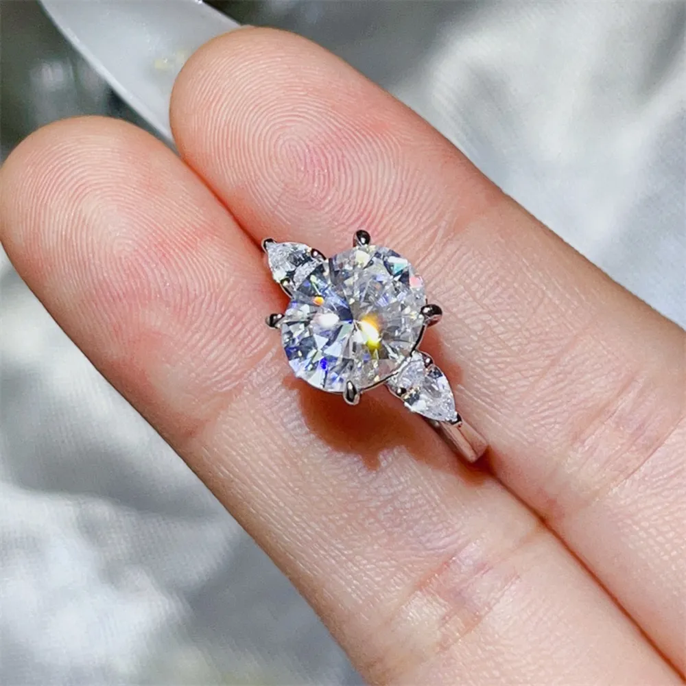 3 Carat Moissanite 925 Sterling Silver Ring, image 4
