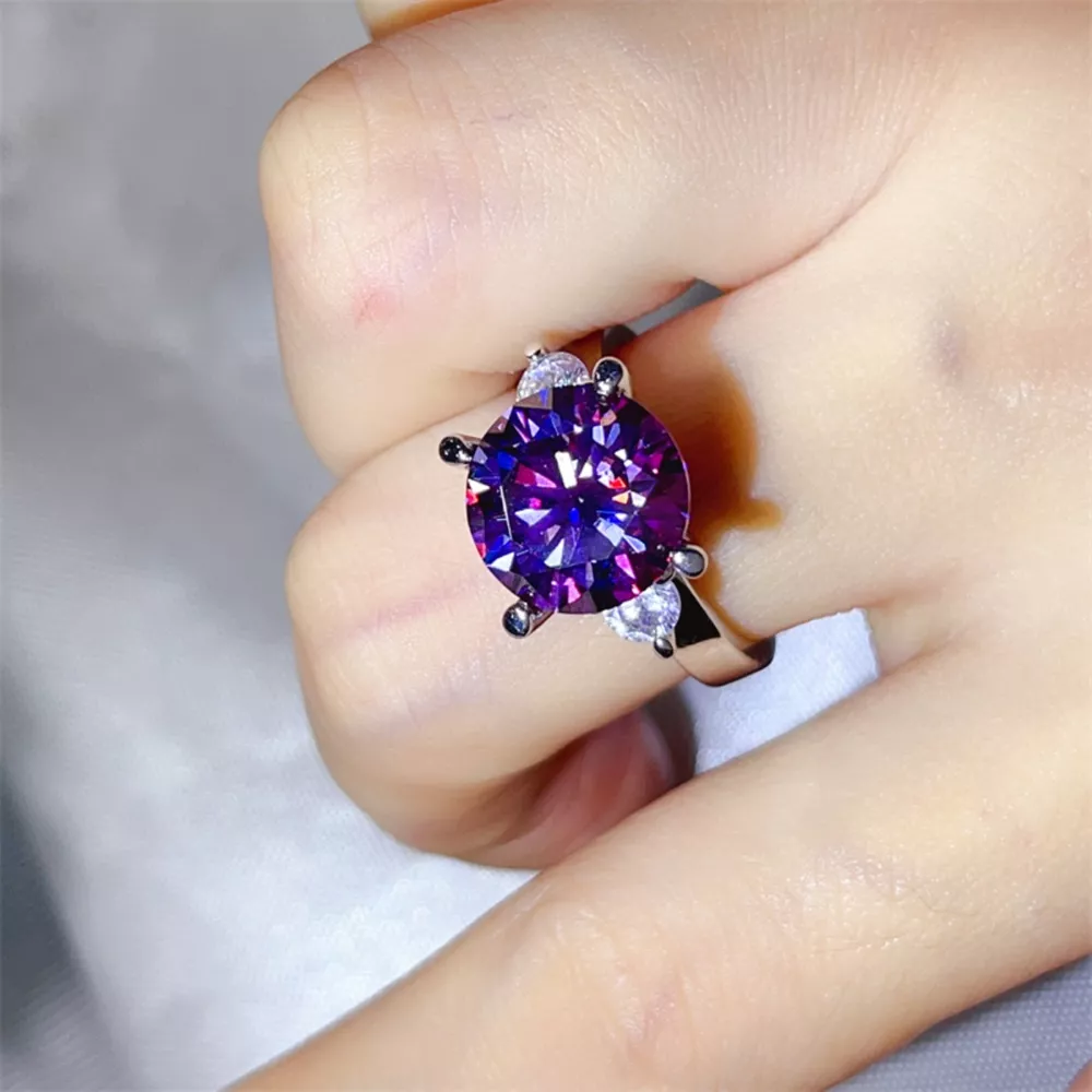 5 Carat Moissanite 925 Sterling Silver Ring, image 2
