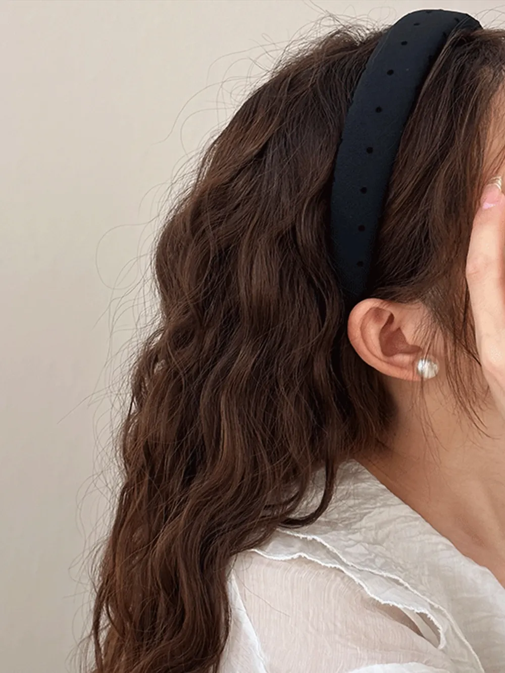 Polka Dot Polyester Wide Headband, image 10