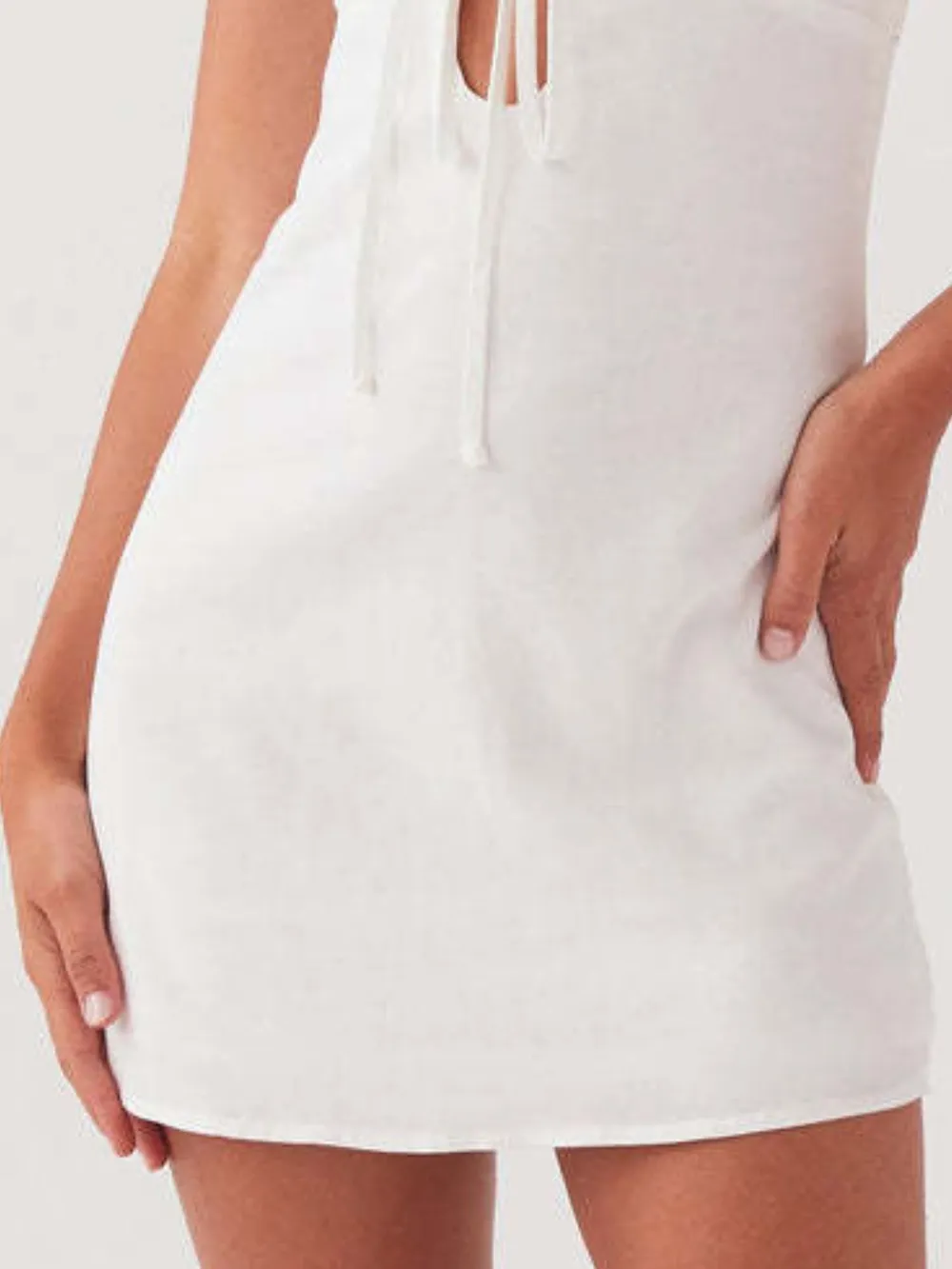 Tie-Front Mini Cami Dress, image 6