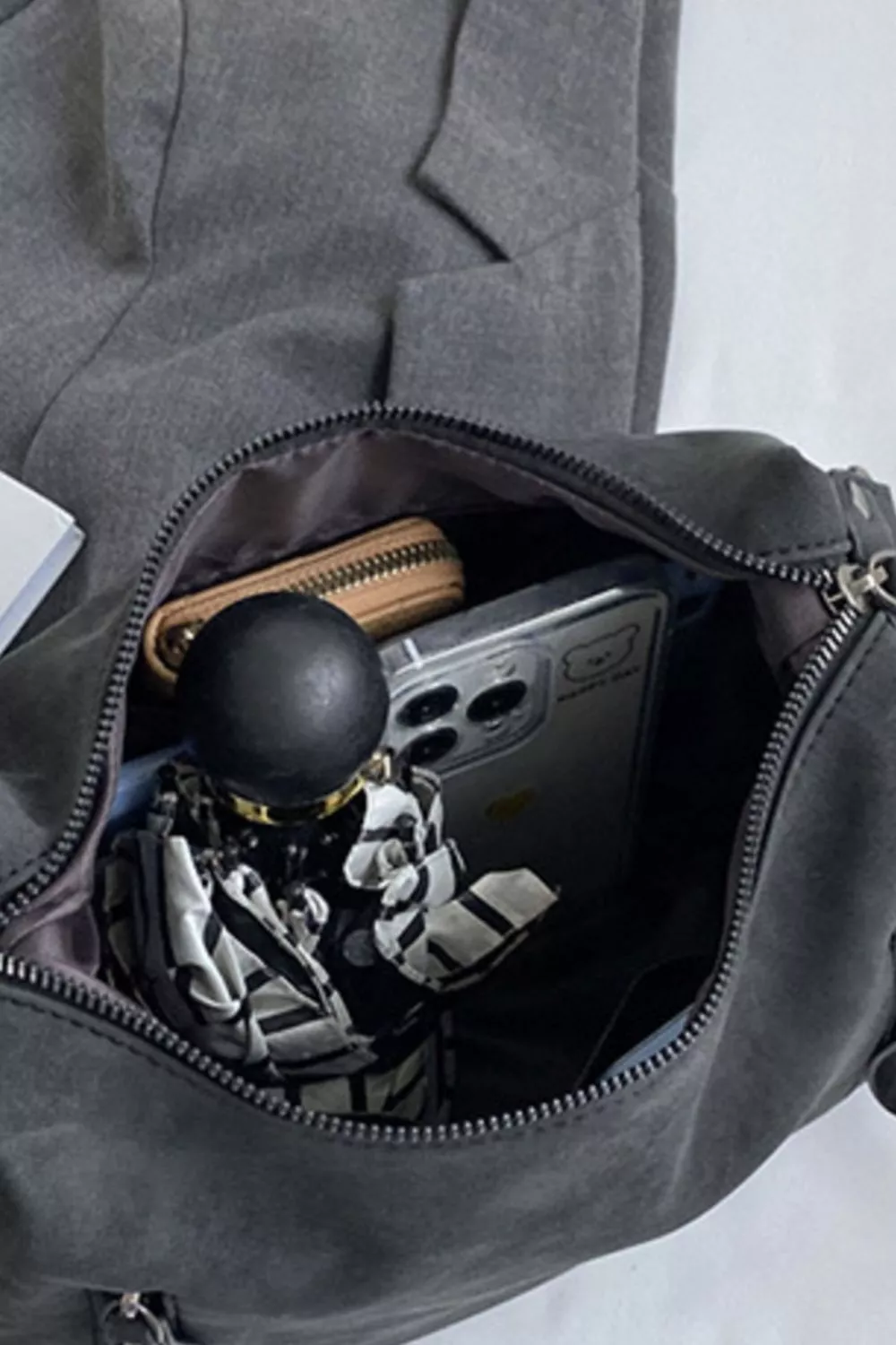 Zipper Details Adjustable Strap Crossbody Bag, image 5