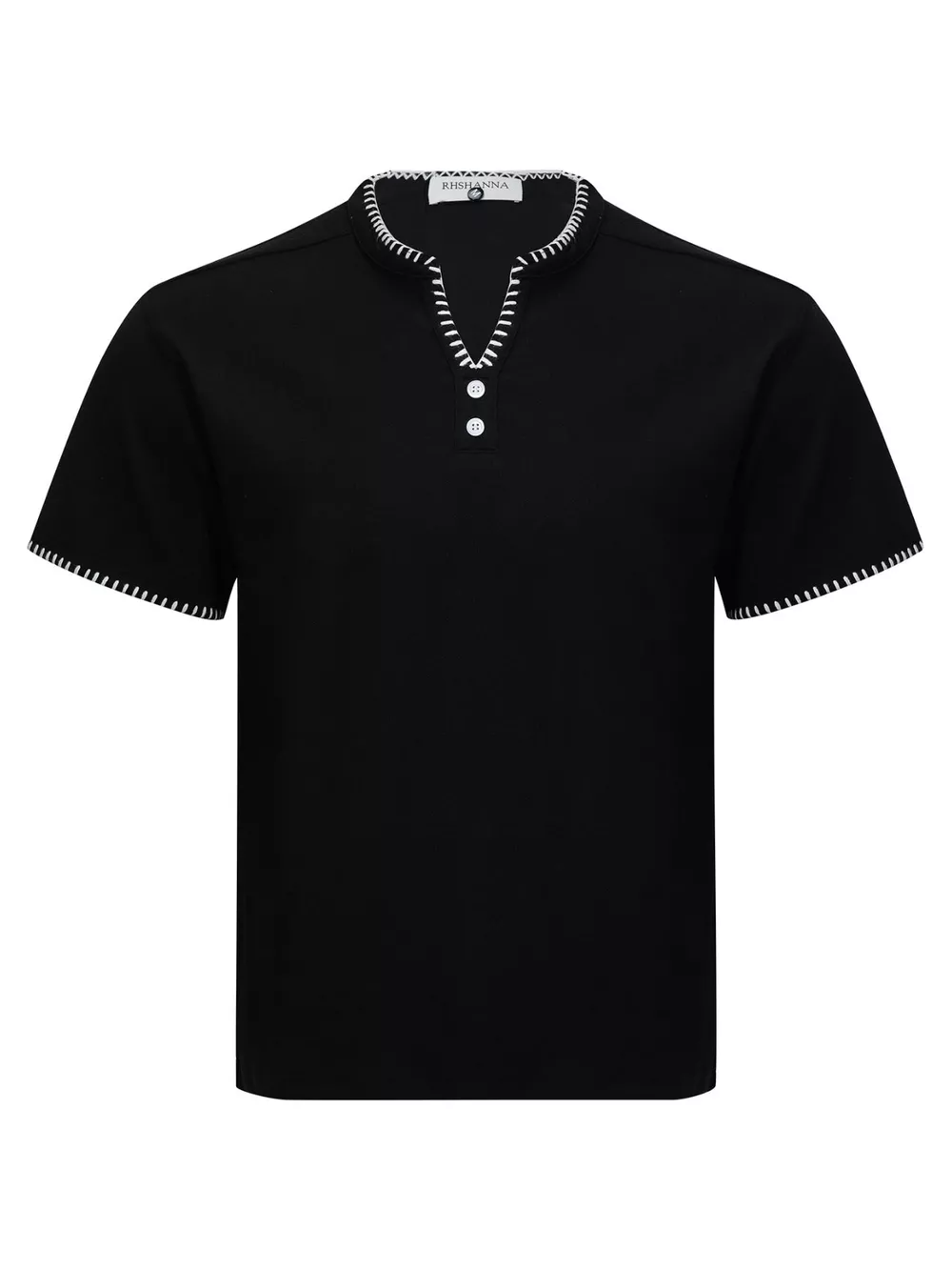 Men's Notched Short Sleeve Top, image 5