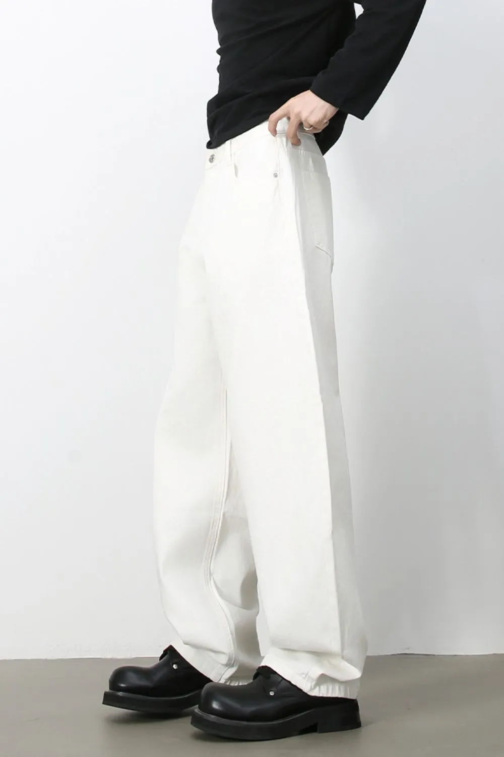 Men's High Rise Wide Leg Jeans, image 5
