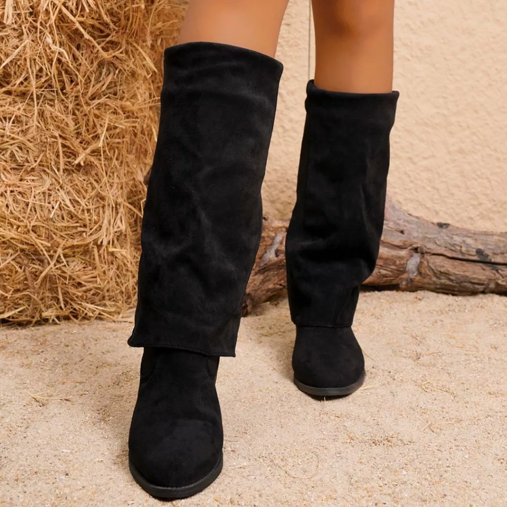 Point Toe Block Heels Boots, image 5