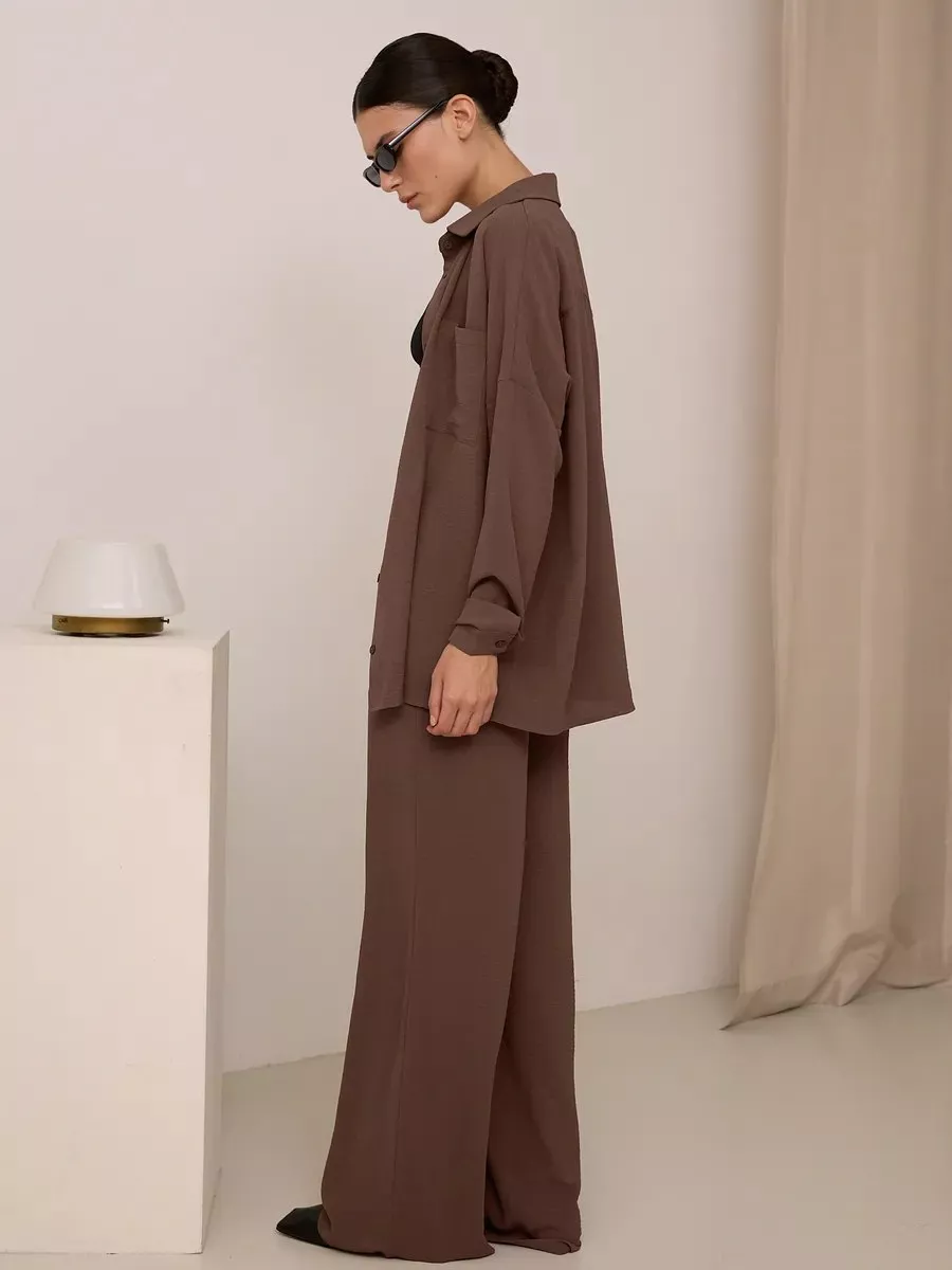 Button Up Long Sleeve Shirt and Pants Set, image 28