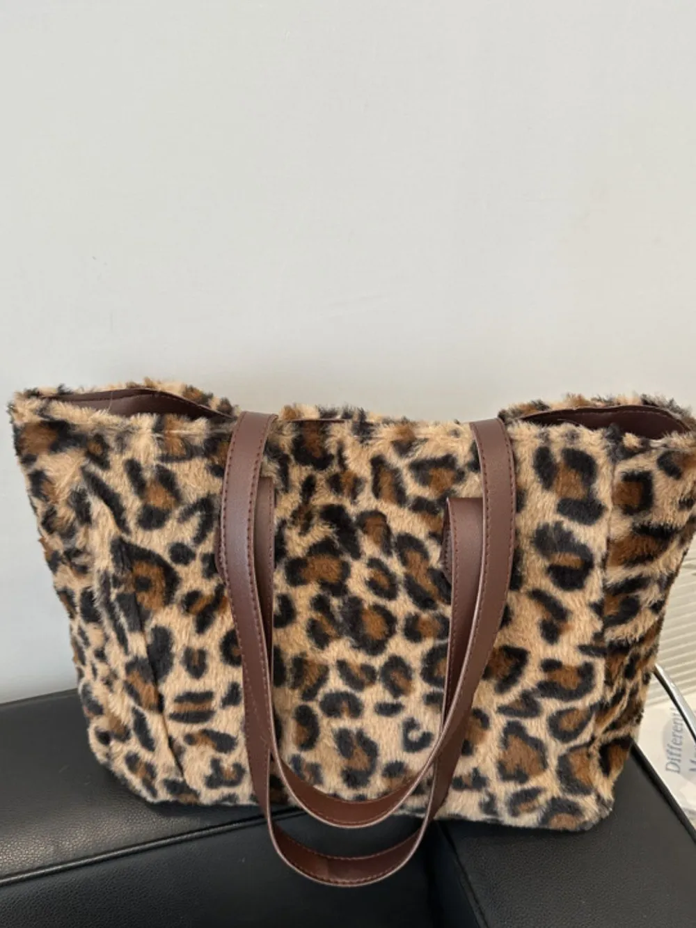 Leopard Fluff Tote Bag, image 8