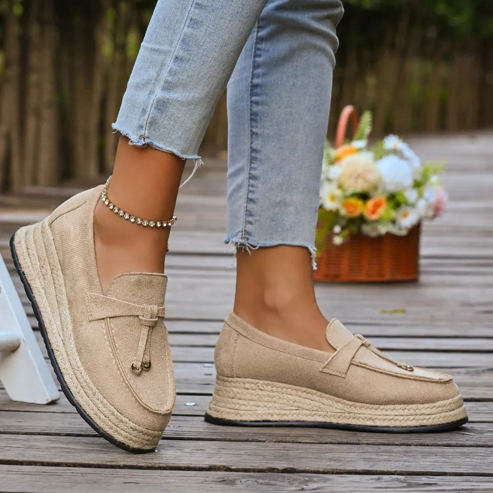 Round Toe Platform Slip-Ons, image 9