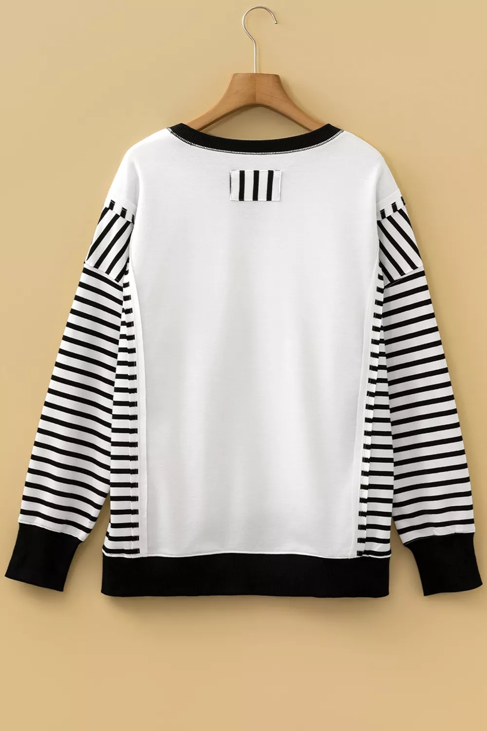 Color-Block Striped Long Sleeve Sweatshirt, image 6