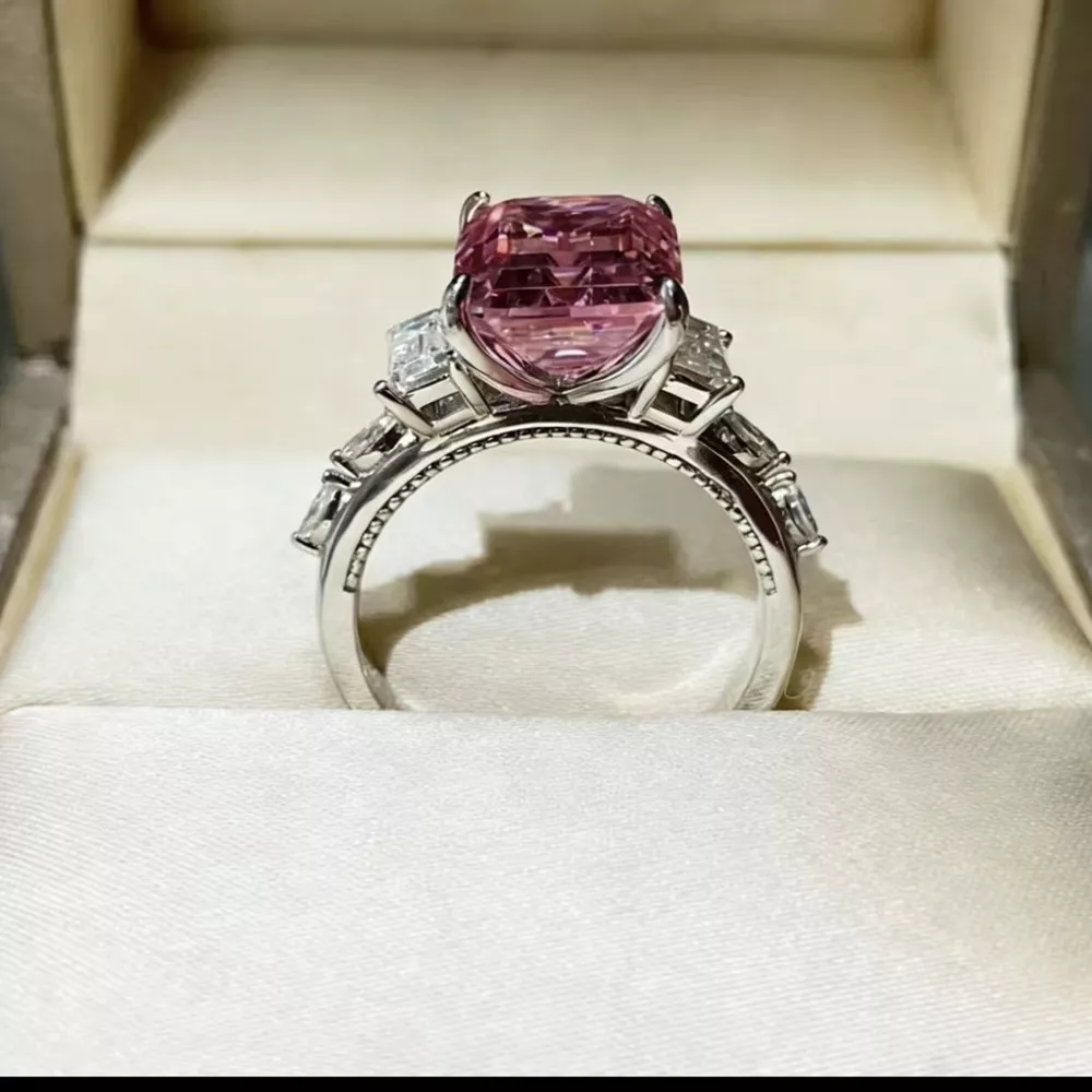 5 Carat Moissanite 925 Sterling Silver Ring, image 6