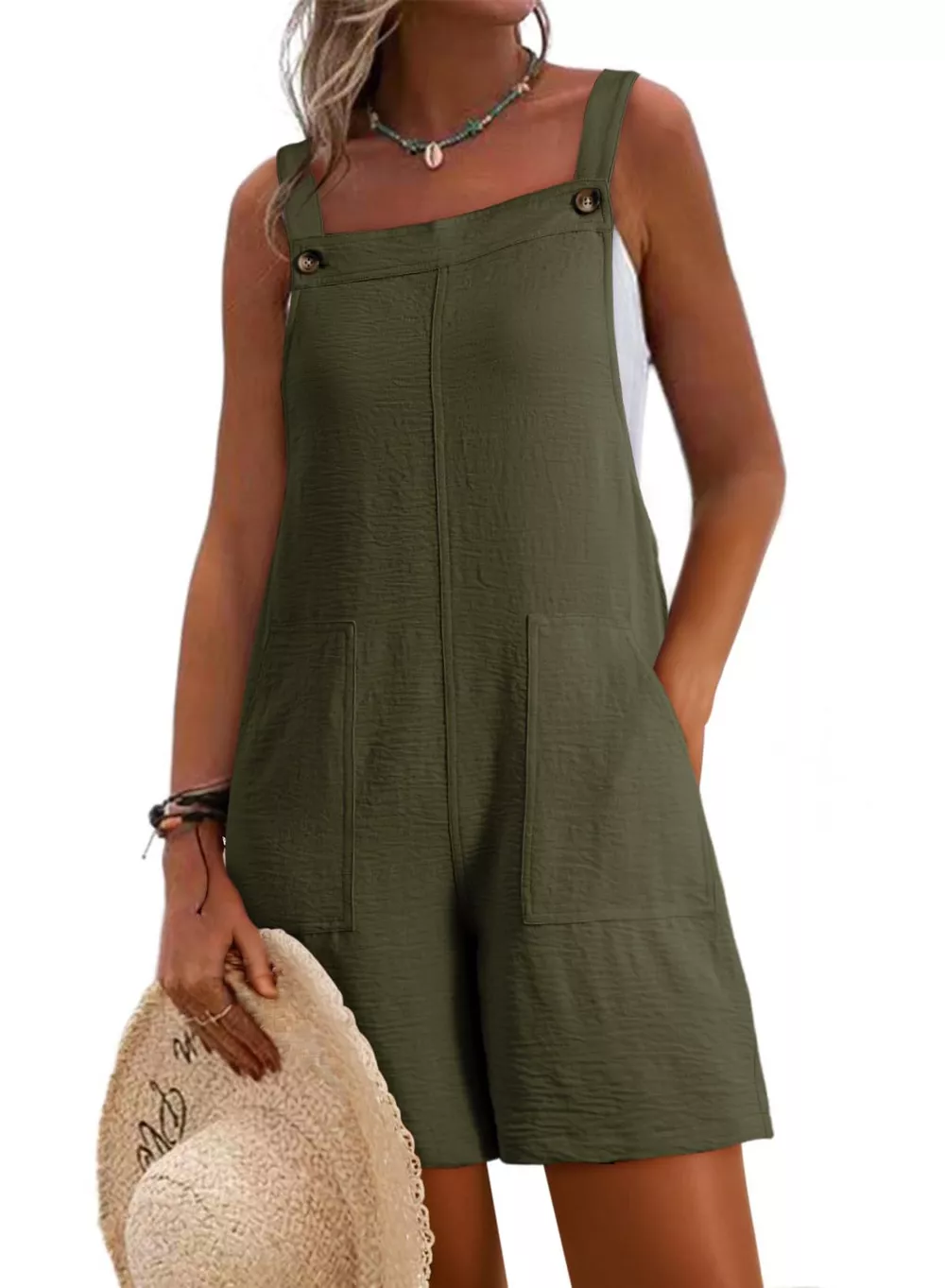 Casual Wide Strap Overalls, image 15