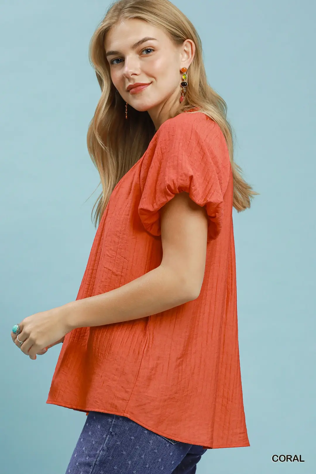 Gathered V-Neck Top, image 2