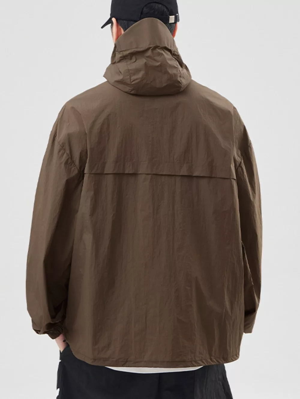 Men's Plus Size Lightweight Hooded Windbreaker Jacket, image 8