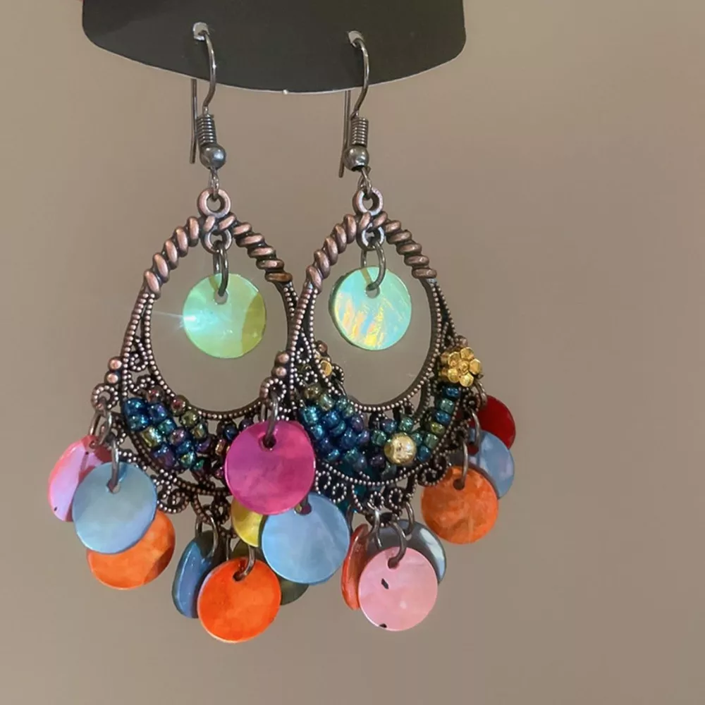 Stainless Steel Shell Dangle Earrings