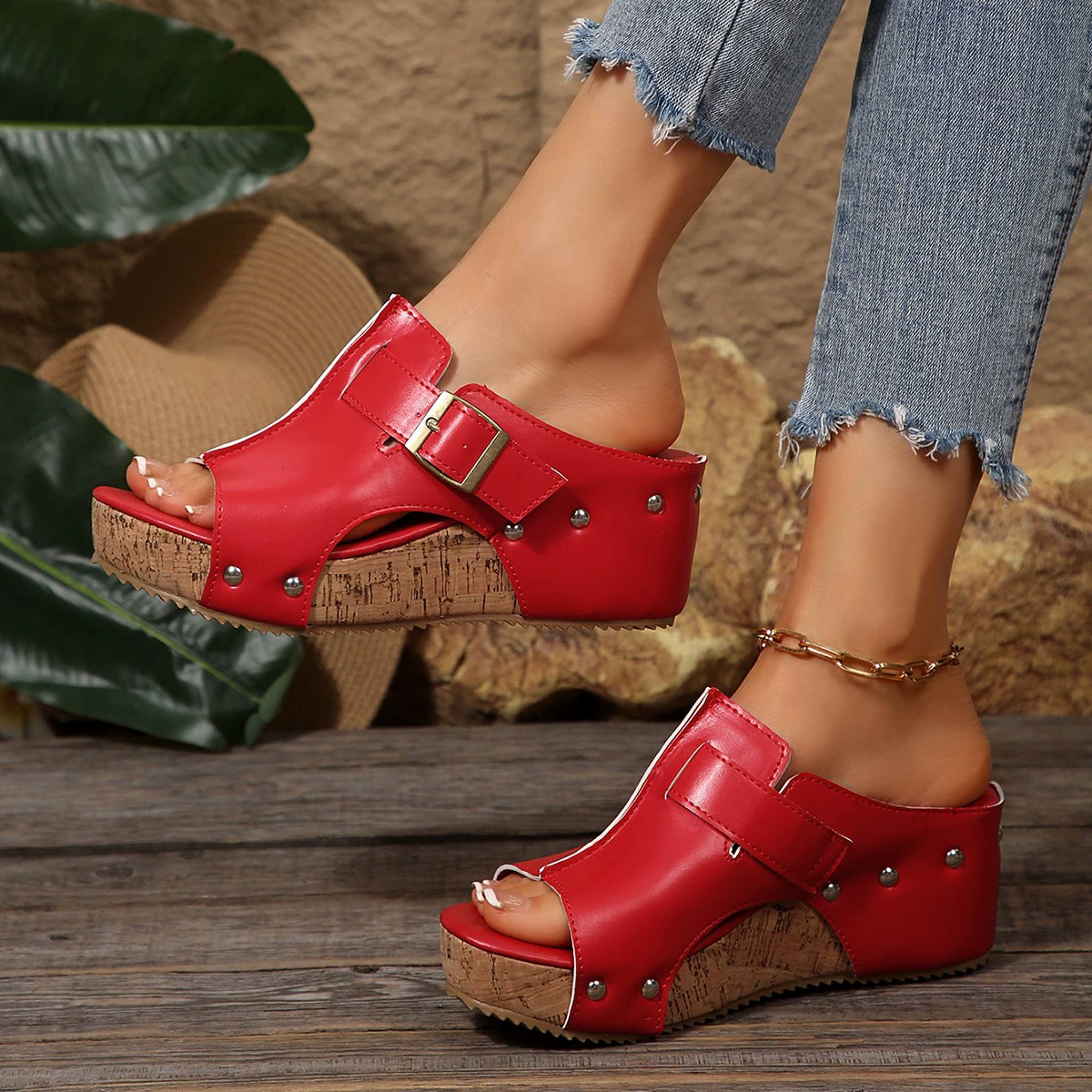 Open Toe Wedge Sandals, image 9