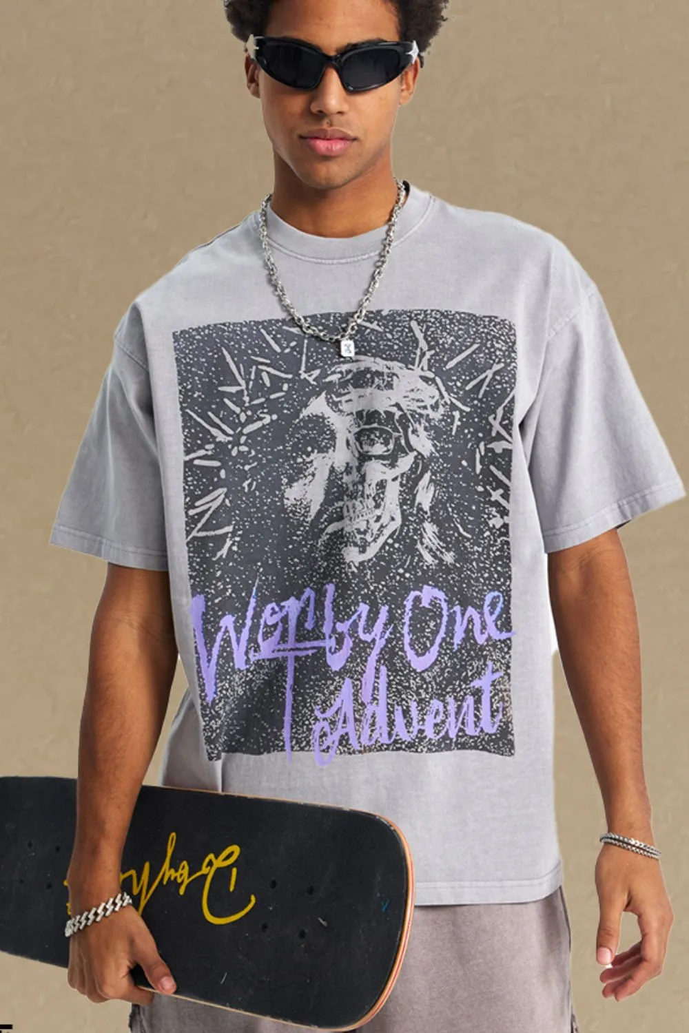 Men's Graphic Round Neck Short Sleeve T-Shirt, image 4