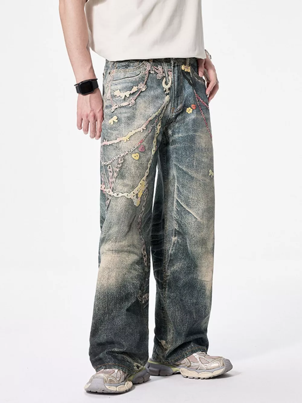 Men's Wide Leg Jeans