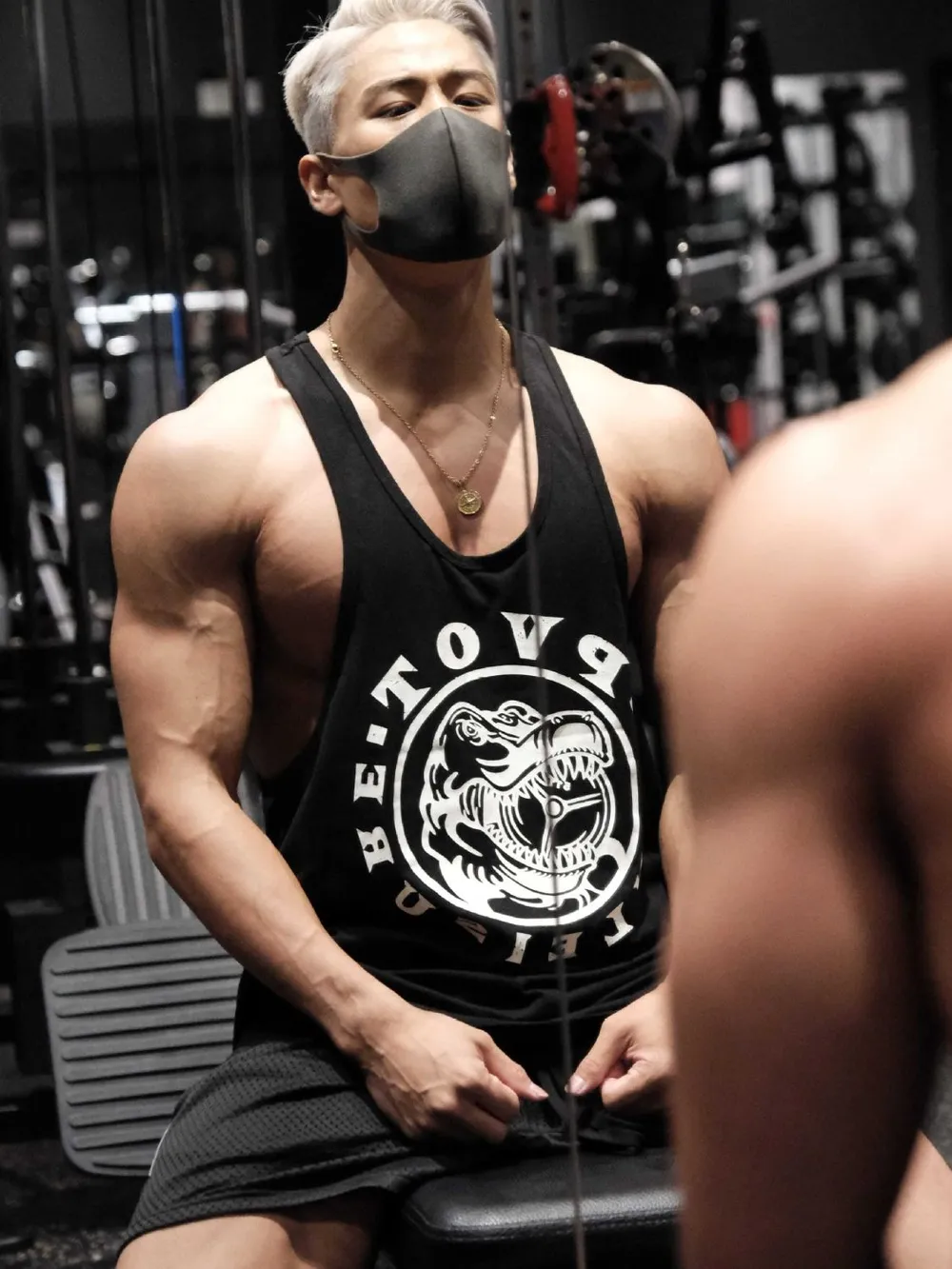 Men's Plus Size Graphic Wide Strap Tank, image 3