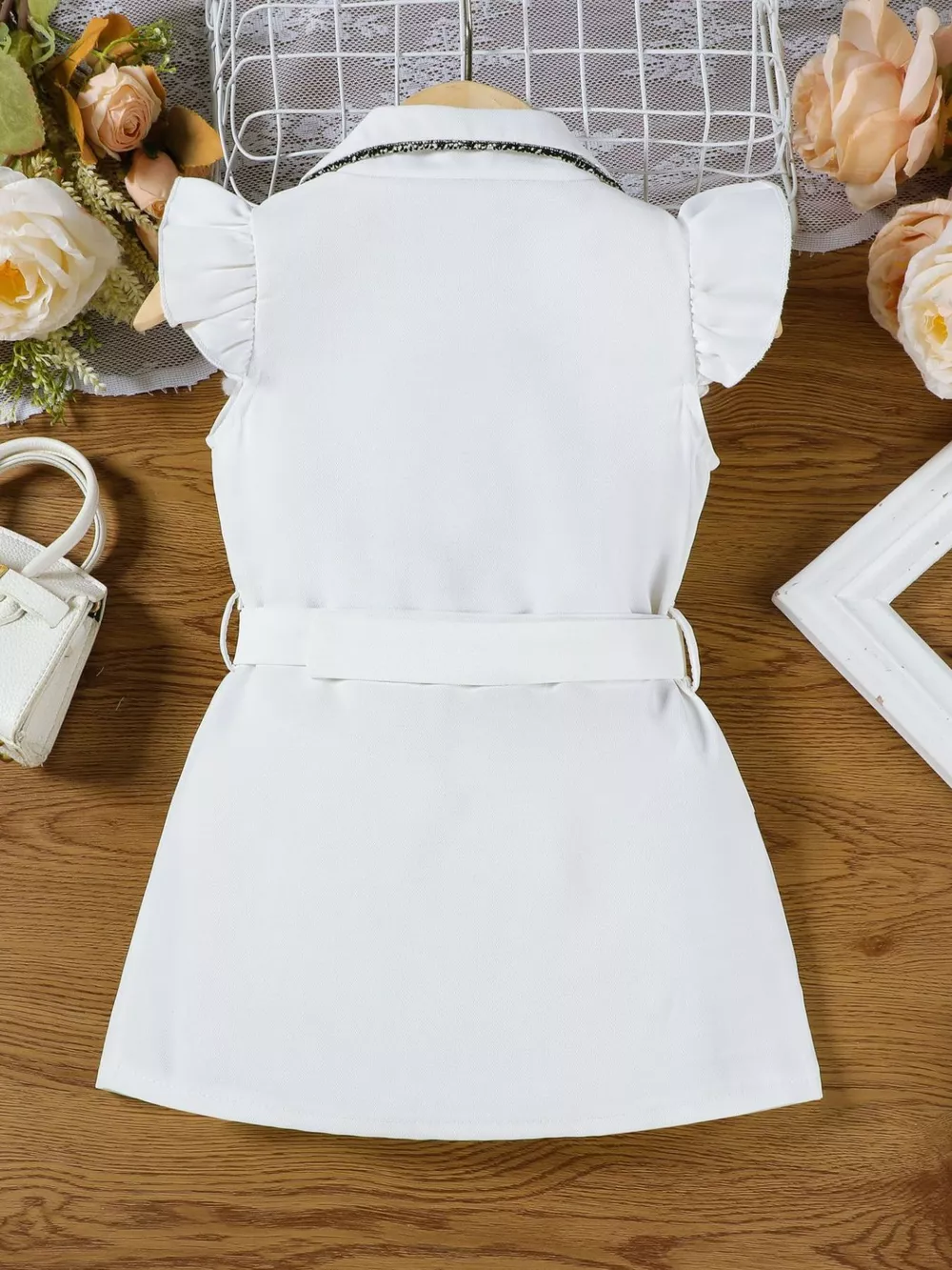 Children's Double Breasted Belt Dress, image 7