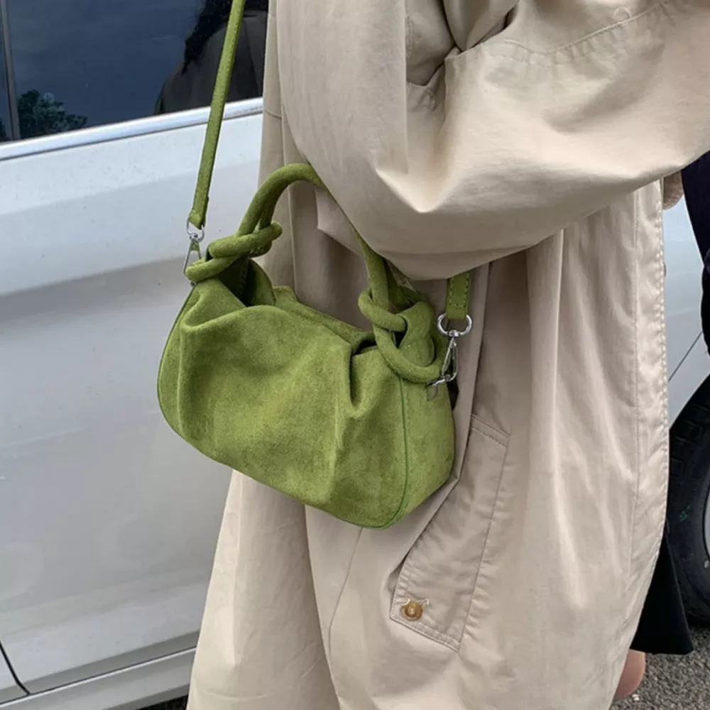 Suede Mini Crossbody Bag with Adjustable Strap, image 4