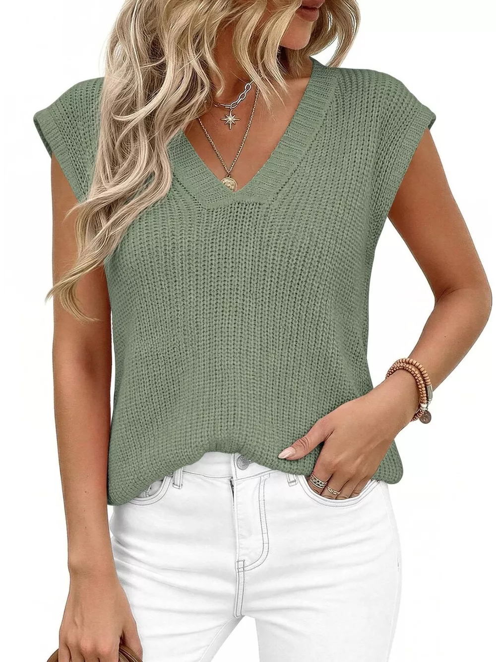 V-Neck Sweater Vest, image 21