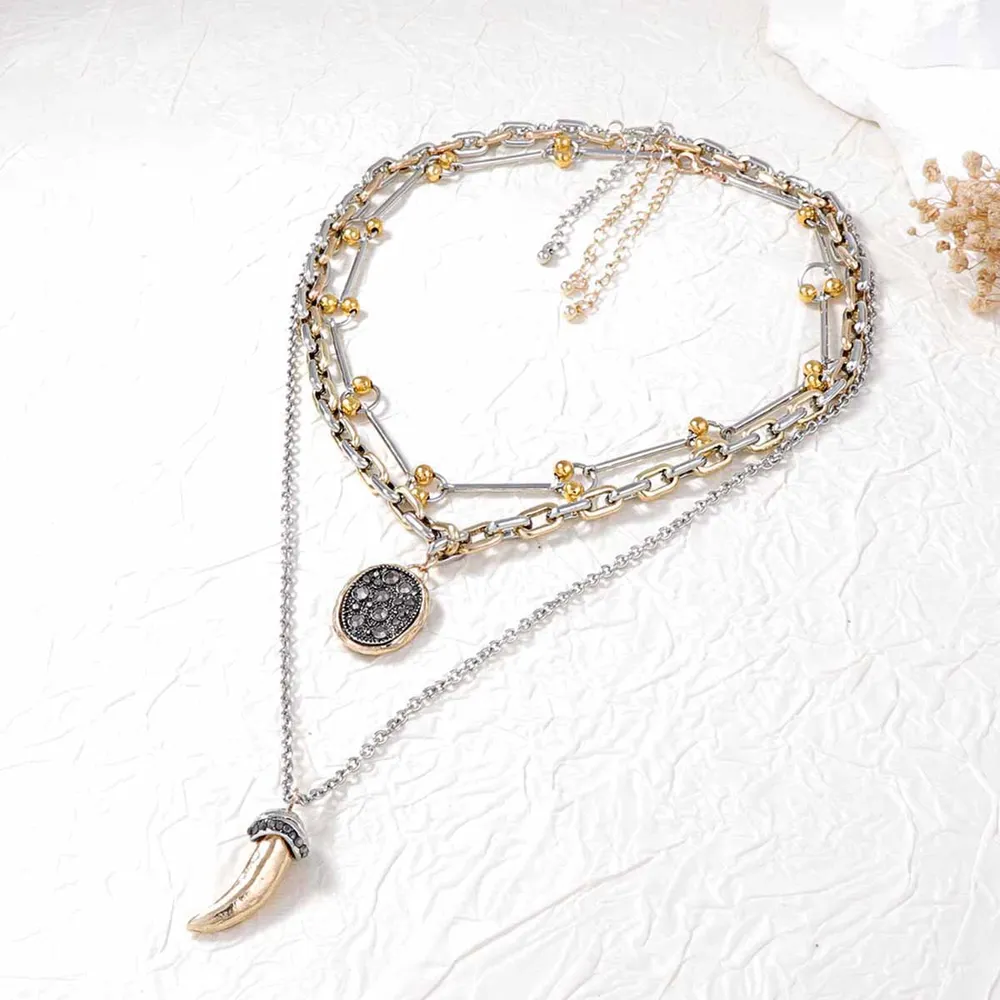 3 Piece Stainless Steel Pendant Necklace, image 3