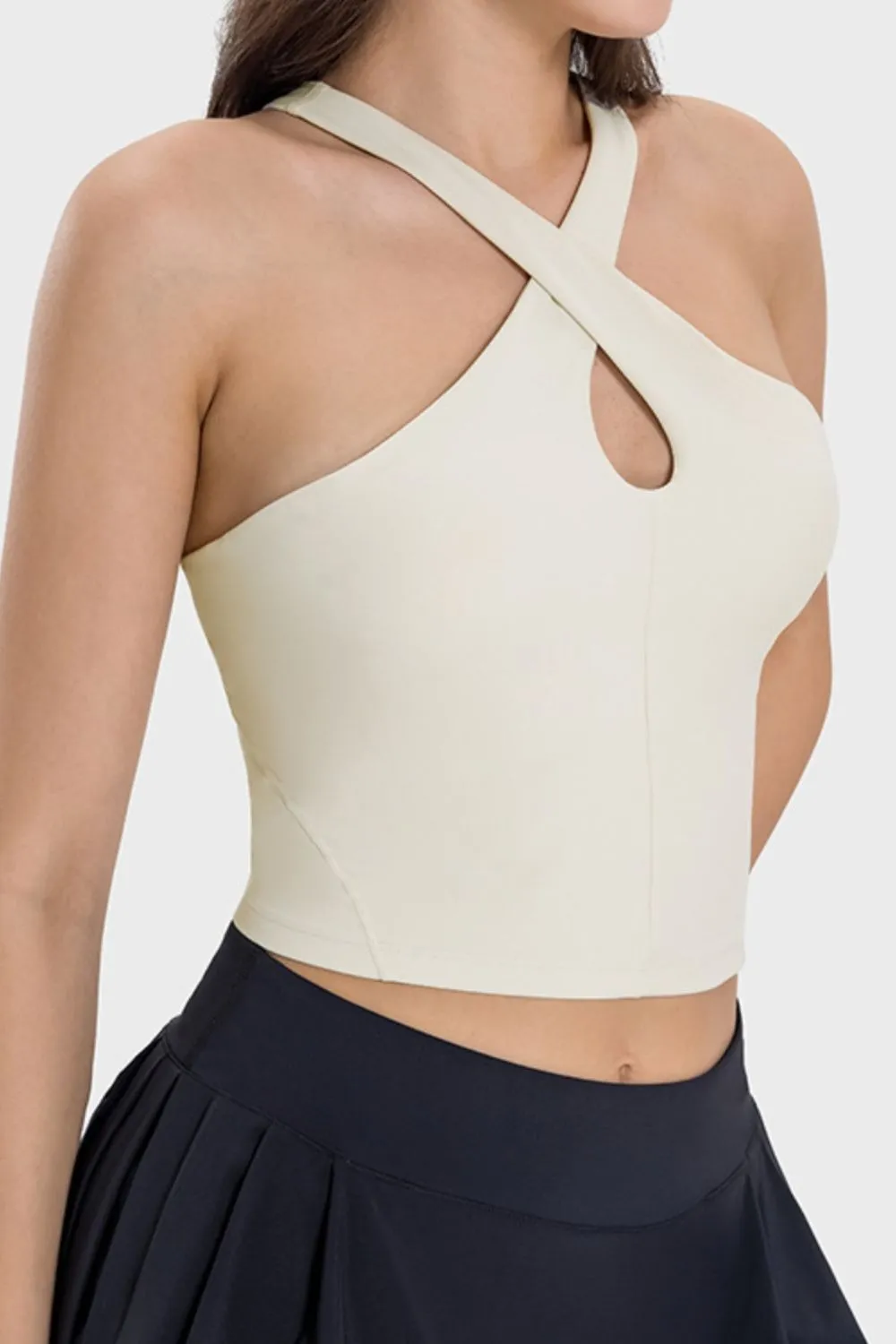 Crisscross Grecian Neck Active Cami, image 9