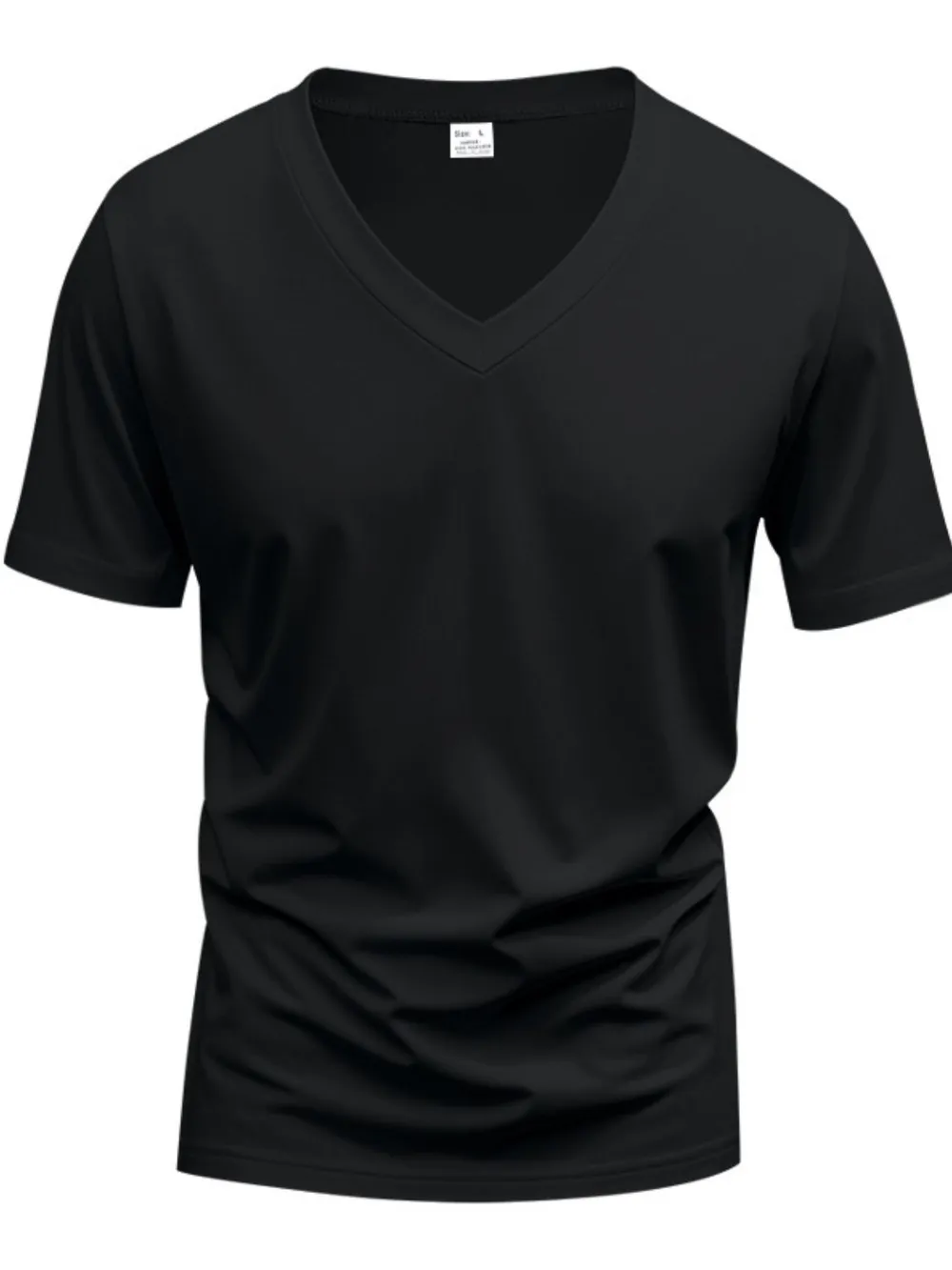 Men's Full Size V-Neck Short Sleeve T-Shirt Plus Size, image 8