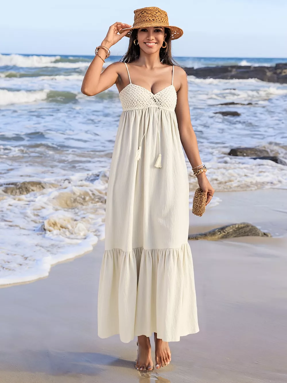 Sweetheart Neck Spaghetti Strap Dress, image 4