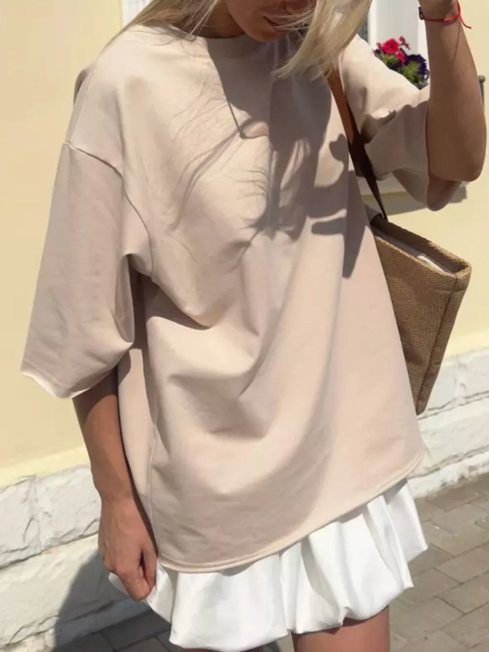 Round Neck Half Sleeve Oversized T-Shirt, image 12