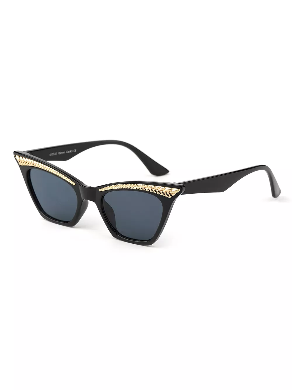 Chic Cat-Eye Sunglasses with Embellished Temple, image 5