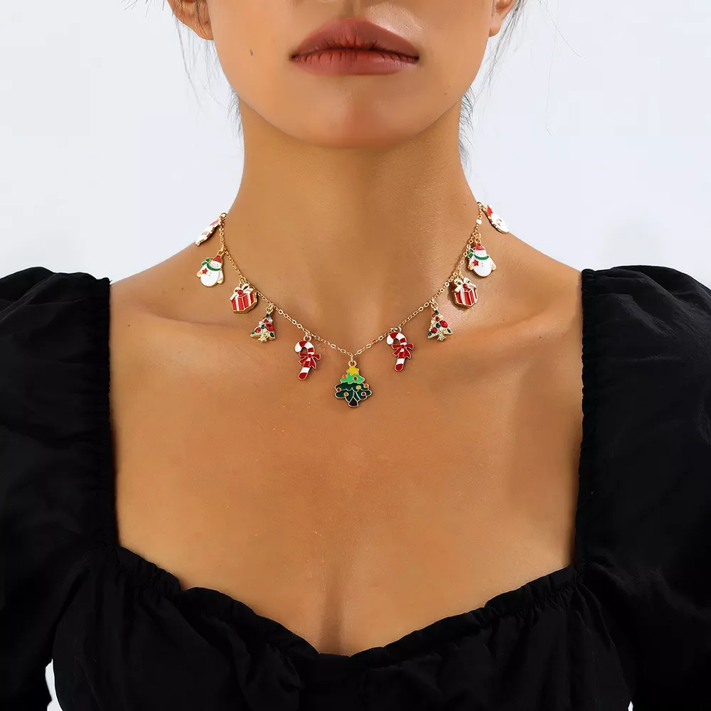 Christmas Charm Alloy Necklace, image 3
