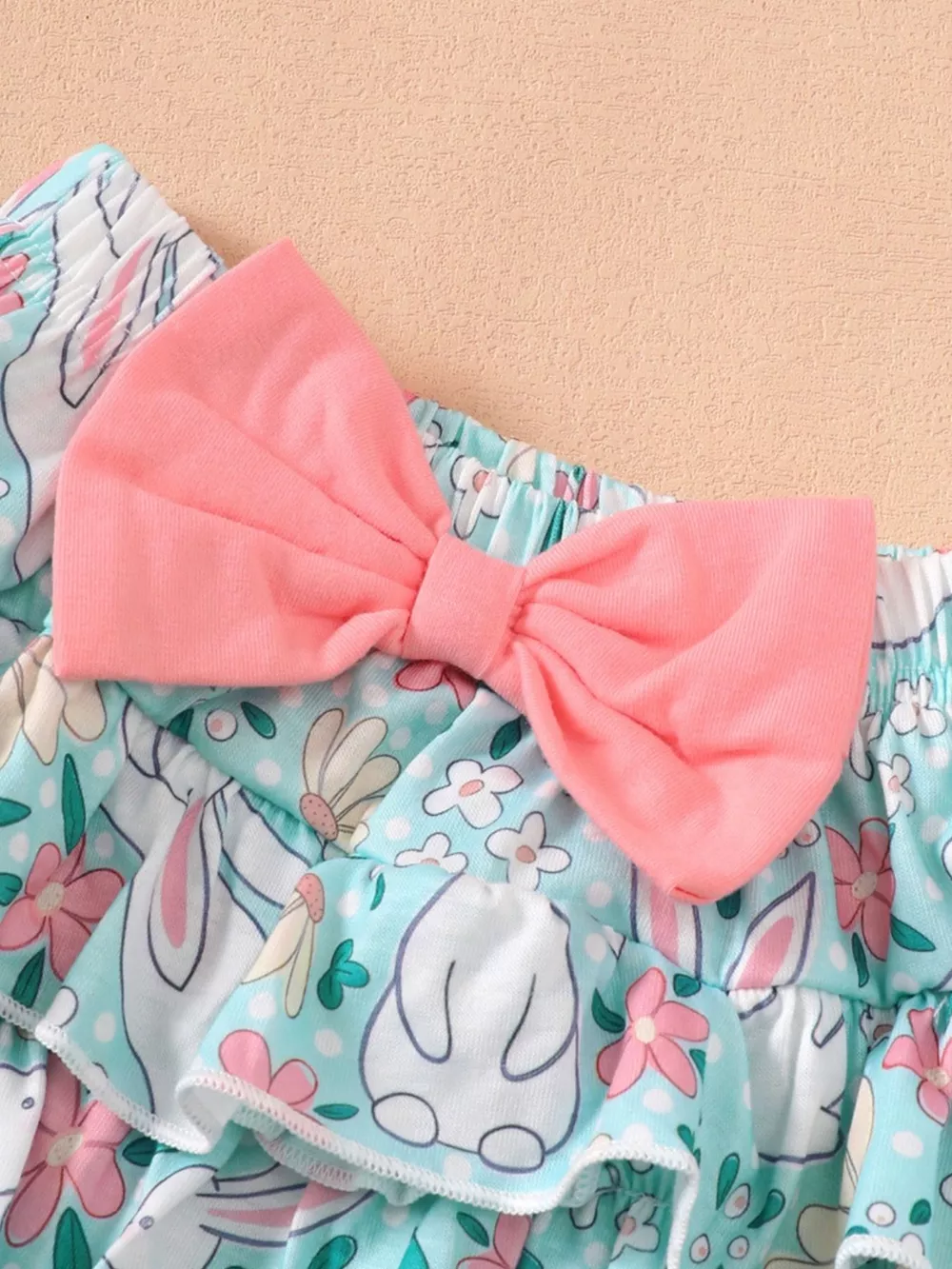 Children's Ruffled Trim Bodysuit and Skirt Set with Headband, image 11