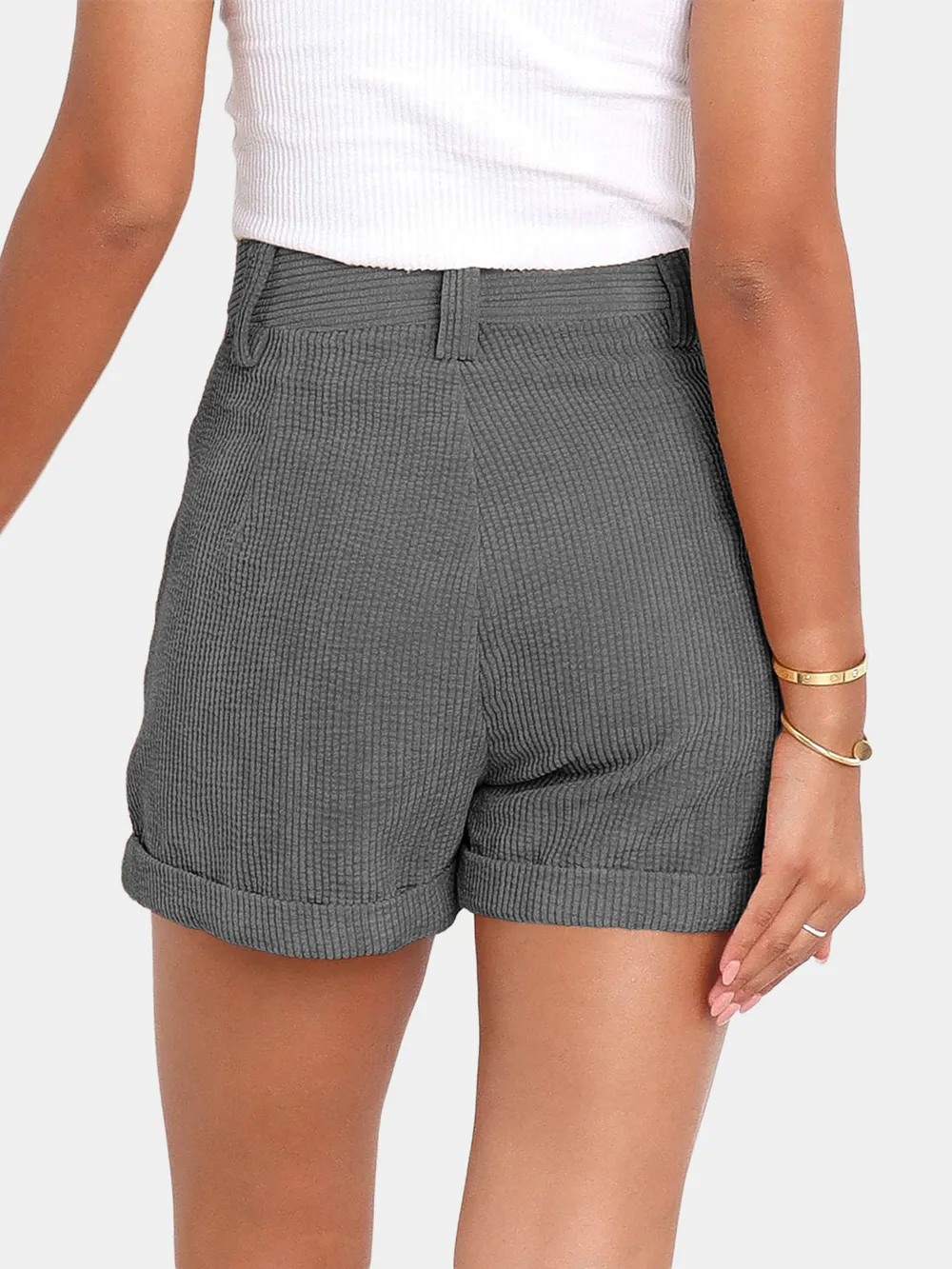 Full Size High Waist Shorts with Pockets, image 3