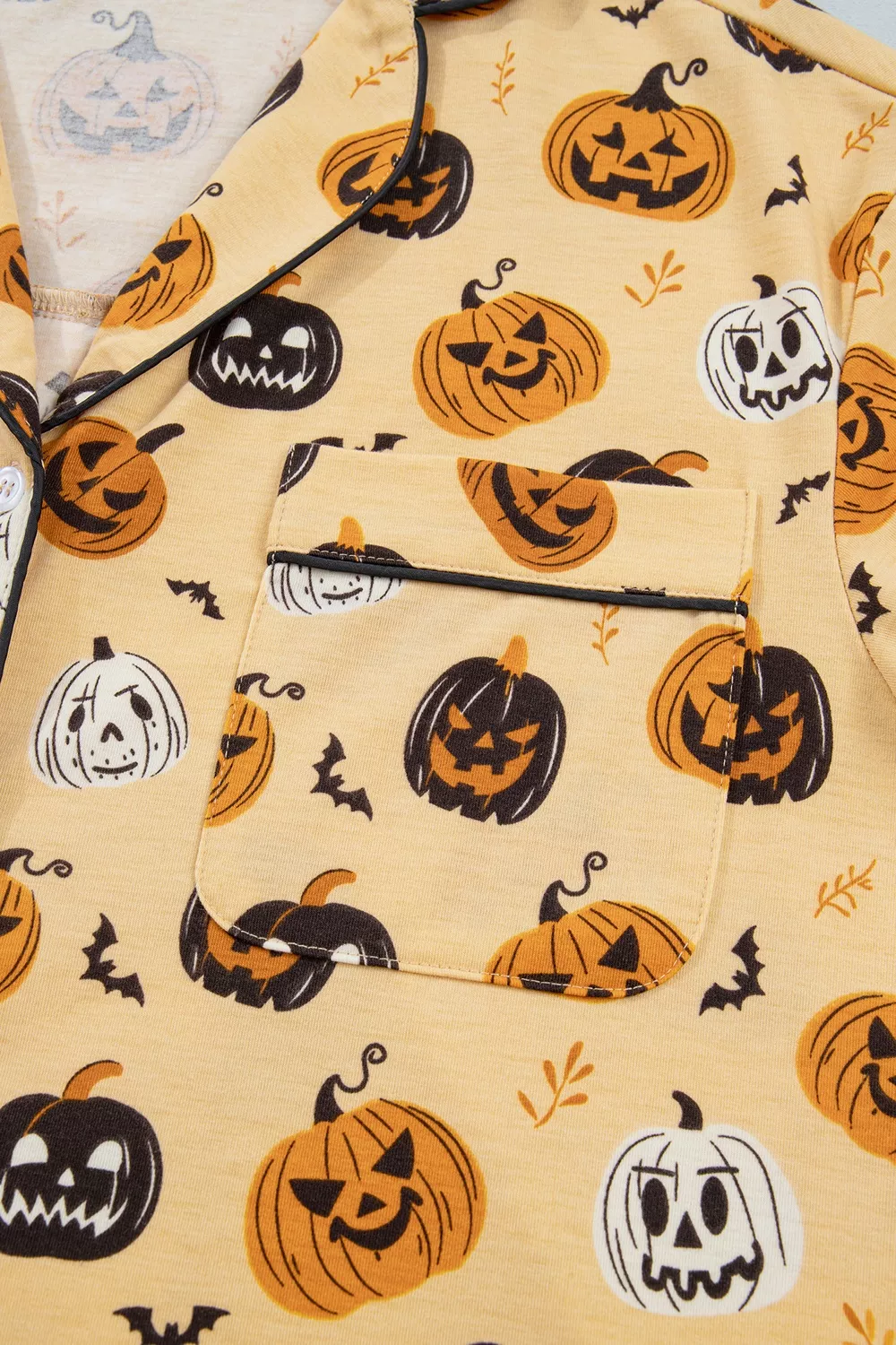 Halloween Pumpkin Print Long Sleeve Two Piece Lounge Set, image 7