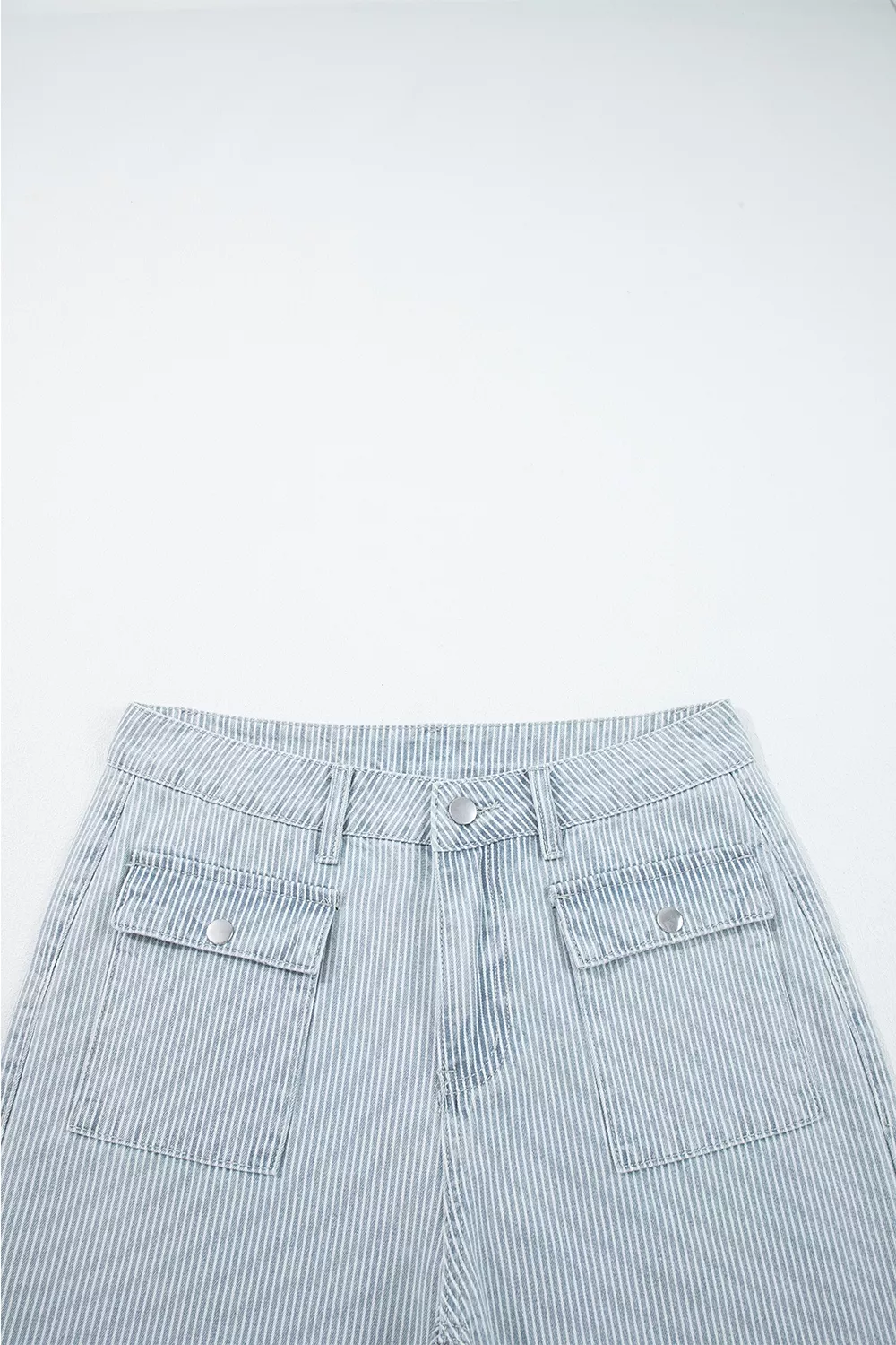 Striped Wide-Leg Cropped Jeans, image 11