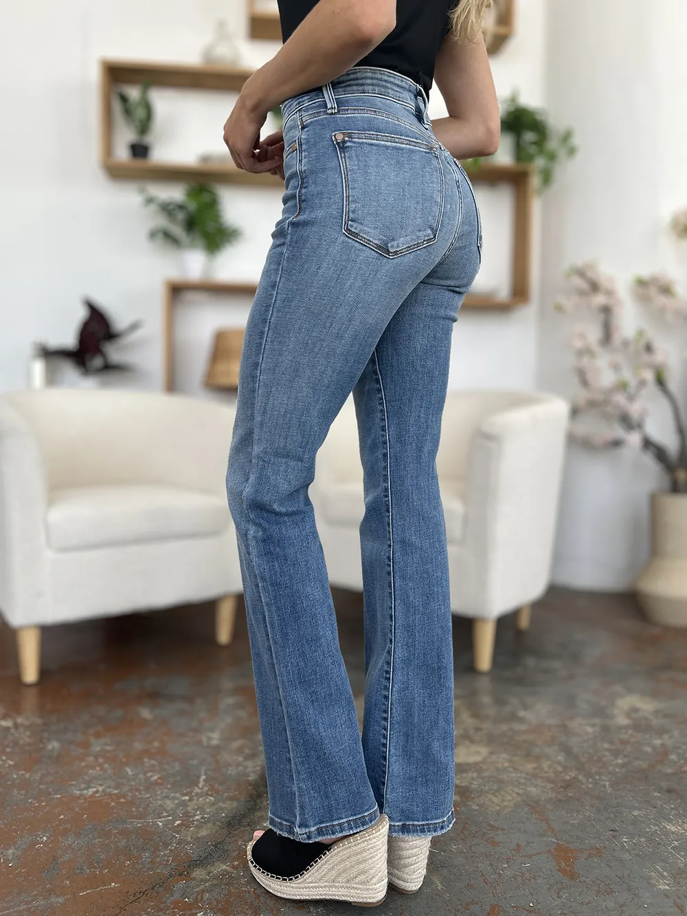 Full Size Mid-Rise Waist Straight Jeans, image 7