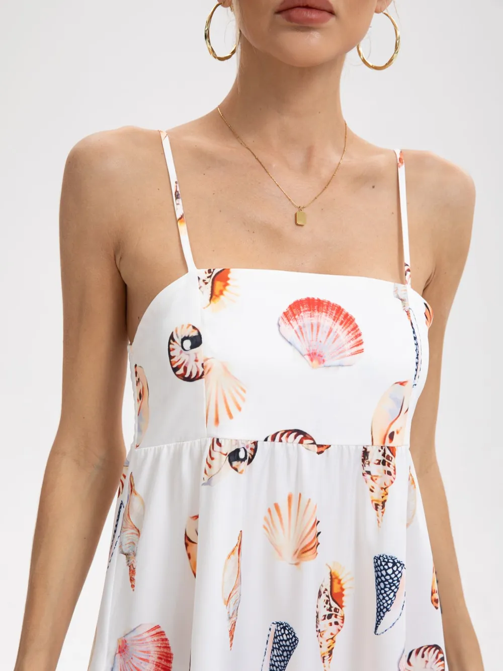 Printed Square Neck Cami Maxi Dress, image 11