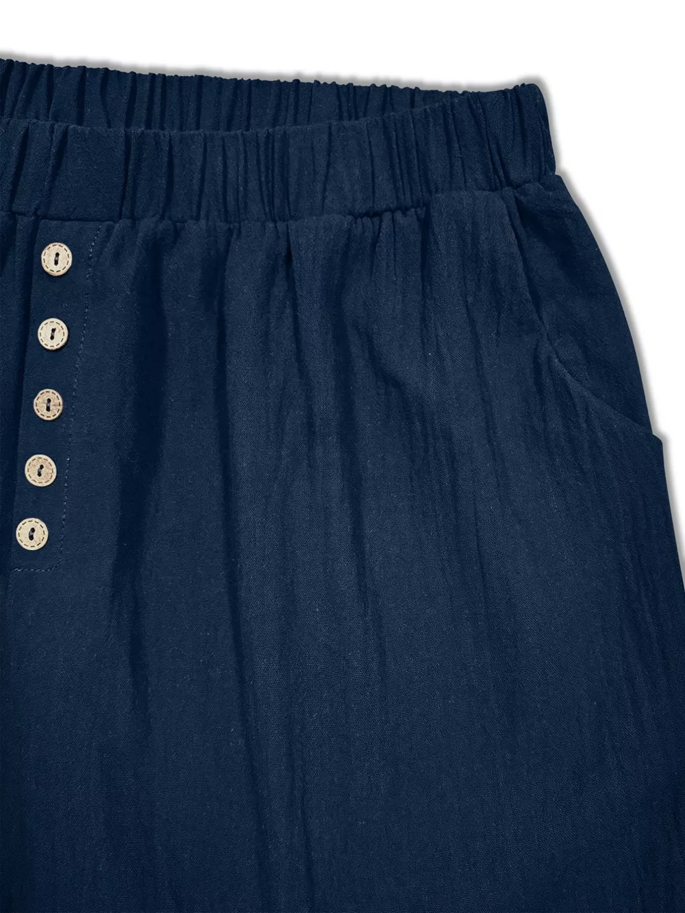 Plus Size Elastic Waist Casual Shorts, image 8