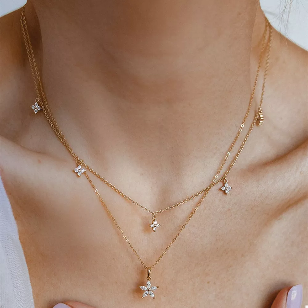 Double Layered Pendant Necklace, image 4