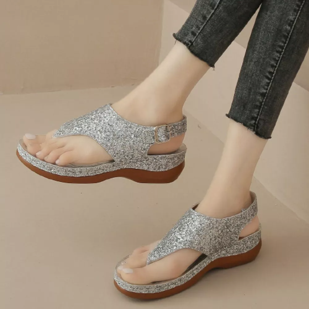 Toe Post Wedge Sandals, image 11