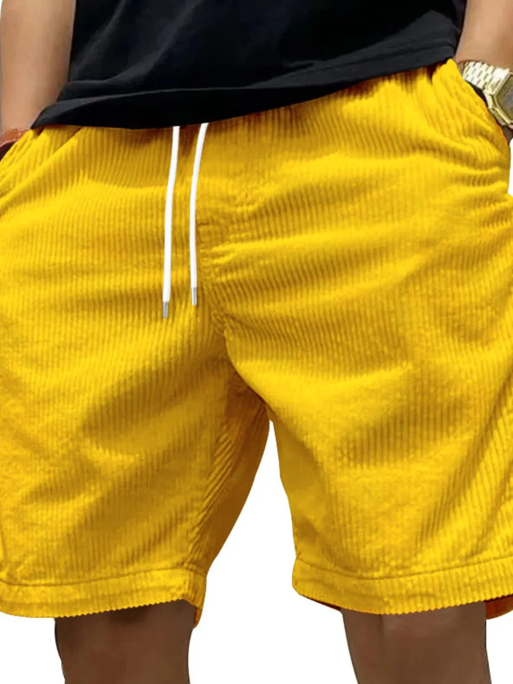 Men's Drawstring Shorts with Pockets, image 3
